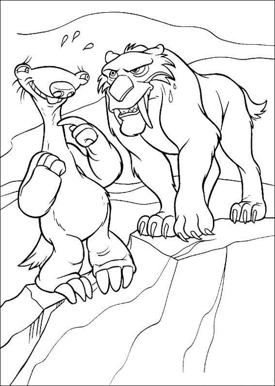Plansa de colorat cu Ice Age 21 14